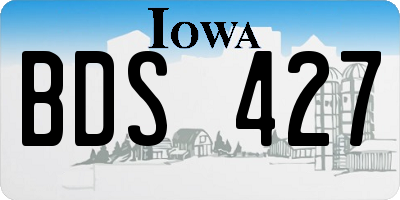 IA license plate BDS427