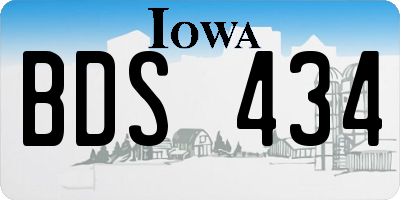 IA license plate BDS434