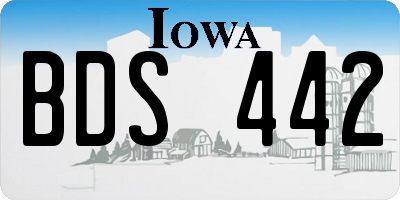 IA license plate BDS442