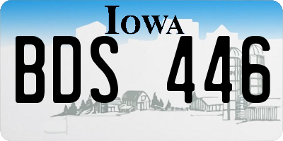 IA license plate BDS446