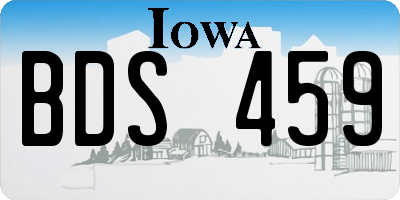 IA license plate BDS459