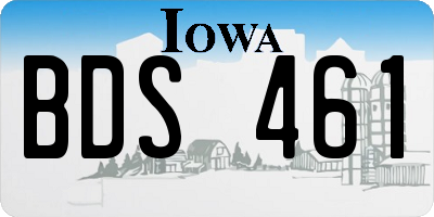 IA license plate BDS461
