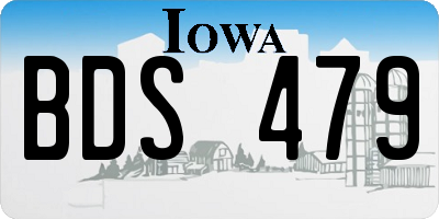 IA license plate BDS479