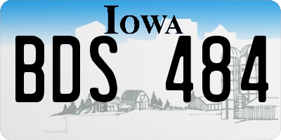 IA license plate BDS484