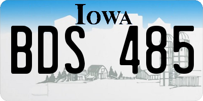 IA license plate BDS485