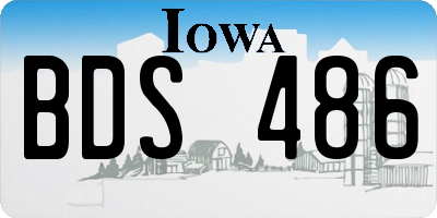 IA license plate BDS486