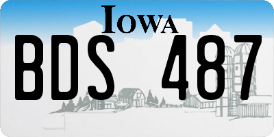 IA license plate BDS487