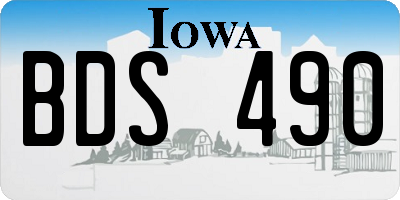 IA license plate BDS490