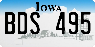 IA license plate BDS495