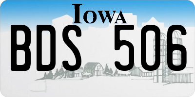IA license plate BDS506