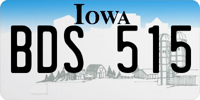 IA license plate BDS515