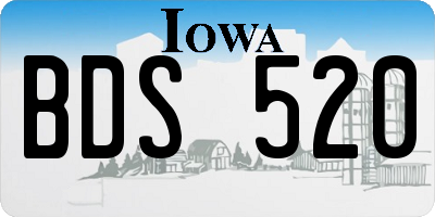 IA license plate BDS520