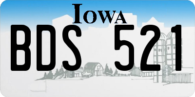 IA license plate BDS521