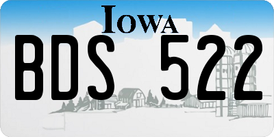 IA license plate BDS522