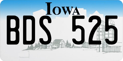 IA license plate BDS525