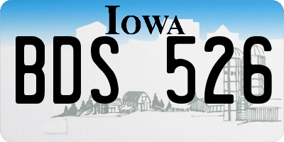 IA license plate BDS526