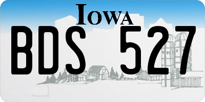 IA license plate BDS527