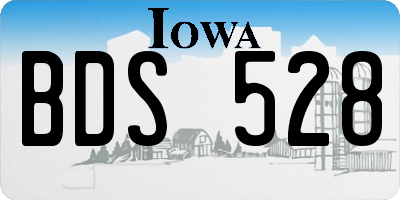 IA license plate BDS528