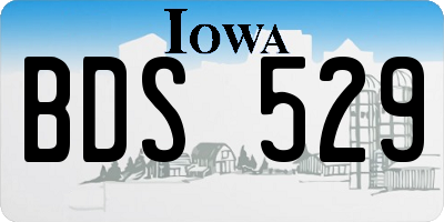 IA license plate BDS529