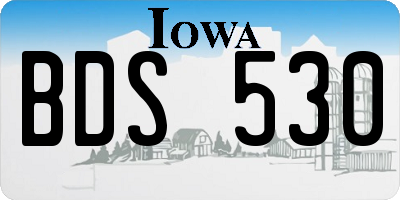 IA license plate BDS530