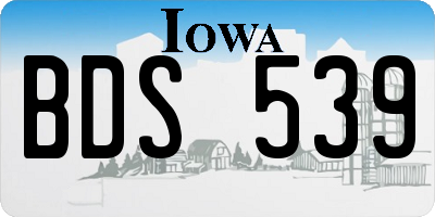 IA license plate BDS539