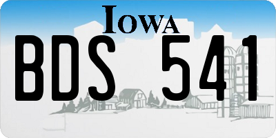 IA license plate BDS541