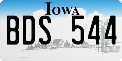 IA license plate BDS544