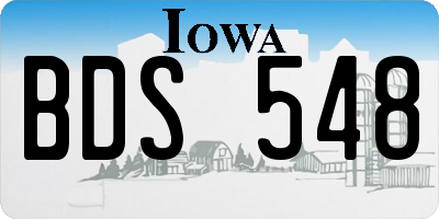 IA license plate BDS548