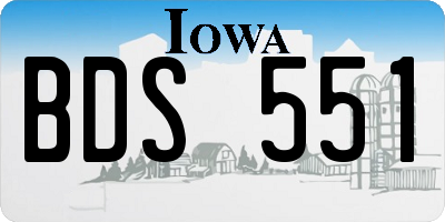 IA license plate BDS551