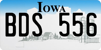 IA license plate BDS556