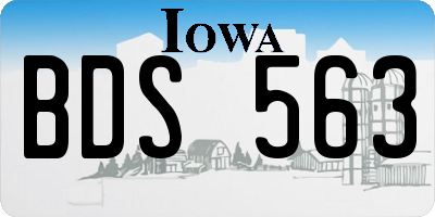 IA license plate BDS563