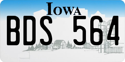 IA license plate BDS564