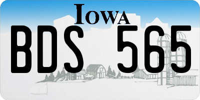 IA license plate BDS565