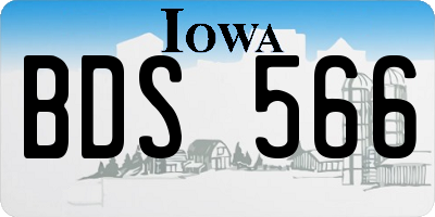 IA license plate BDS566