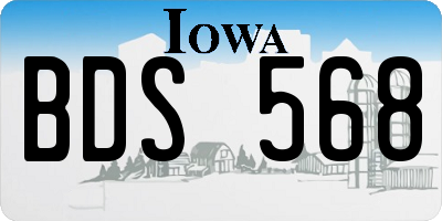IA license plate BDS568