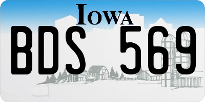 IA license plate BDS569
