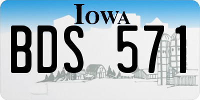 IA license plate BDS571