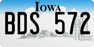 IA license plate BDS572