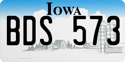 IA license plate BDS573