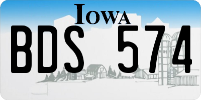 IA license plate BDS574