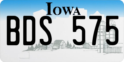 IA license plate BDS575