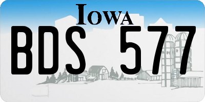 IA license plate BDS577
