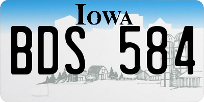 IA license plate BDS584