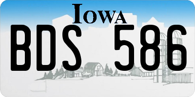 IA license plate BDS586