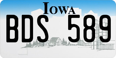 IA license plate BDS589