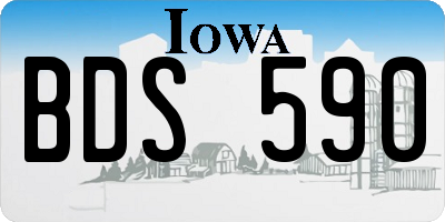 IA license plate BDS590