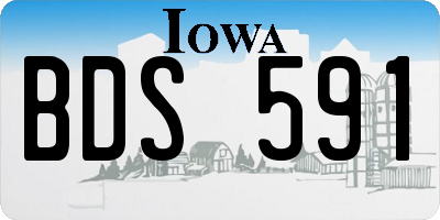 IA license plate BDS591