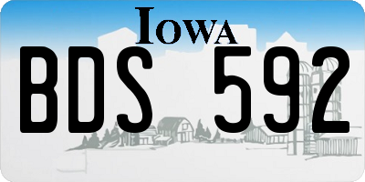 IA license plate BDS592