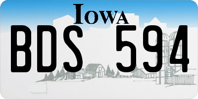 IA license plate BDS594