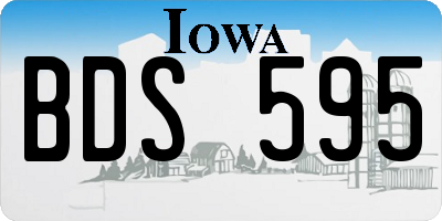 IA license plate BDS595